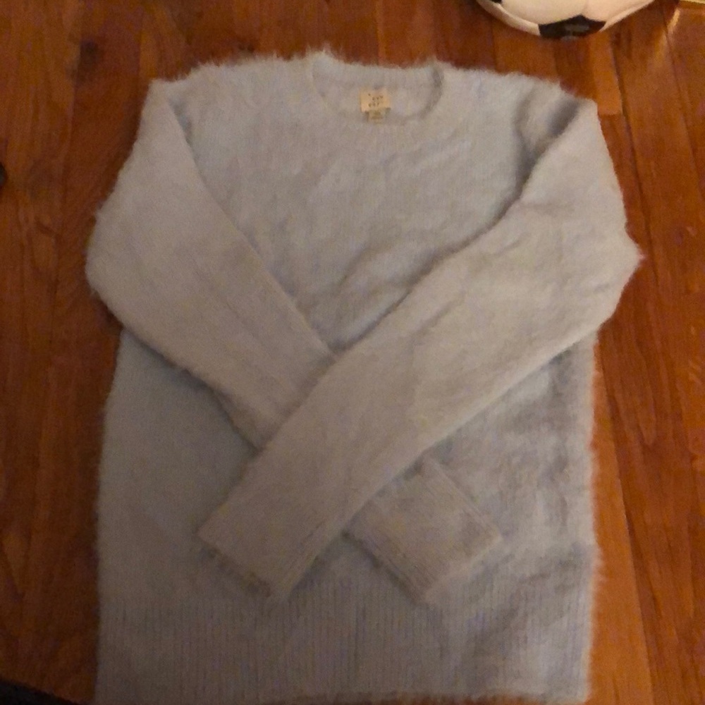 Blue fuzzy sweater